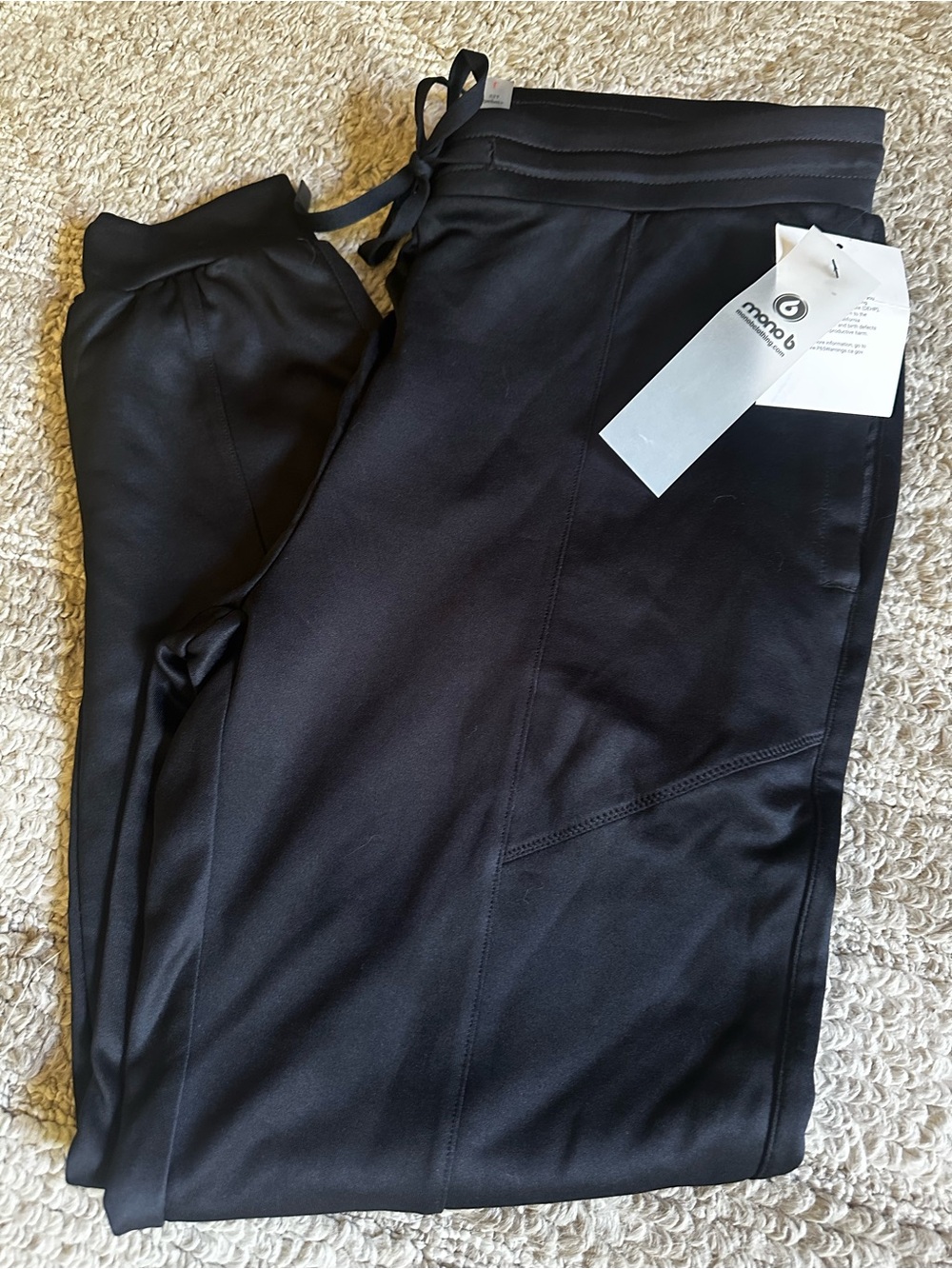 Mono B Black Women’s Joggers with zip pockets
